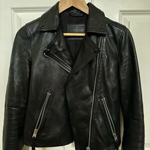 AllSaints Leather Black Jacket